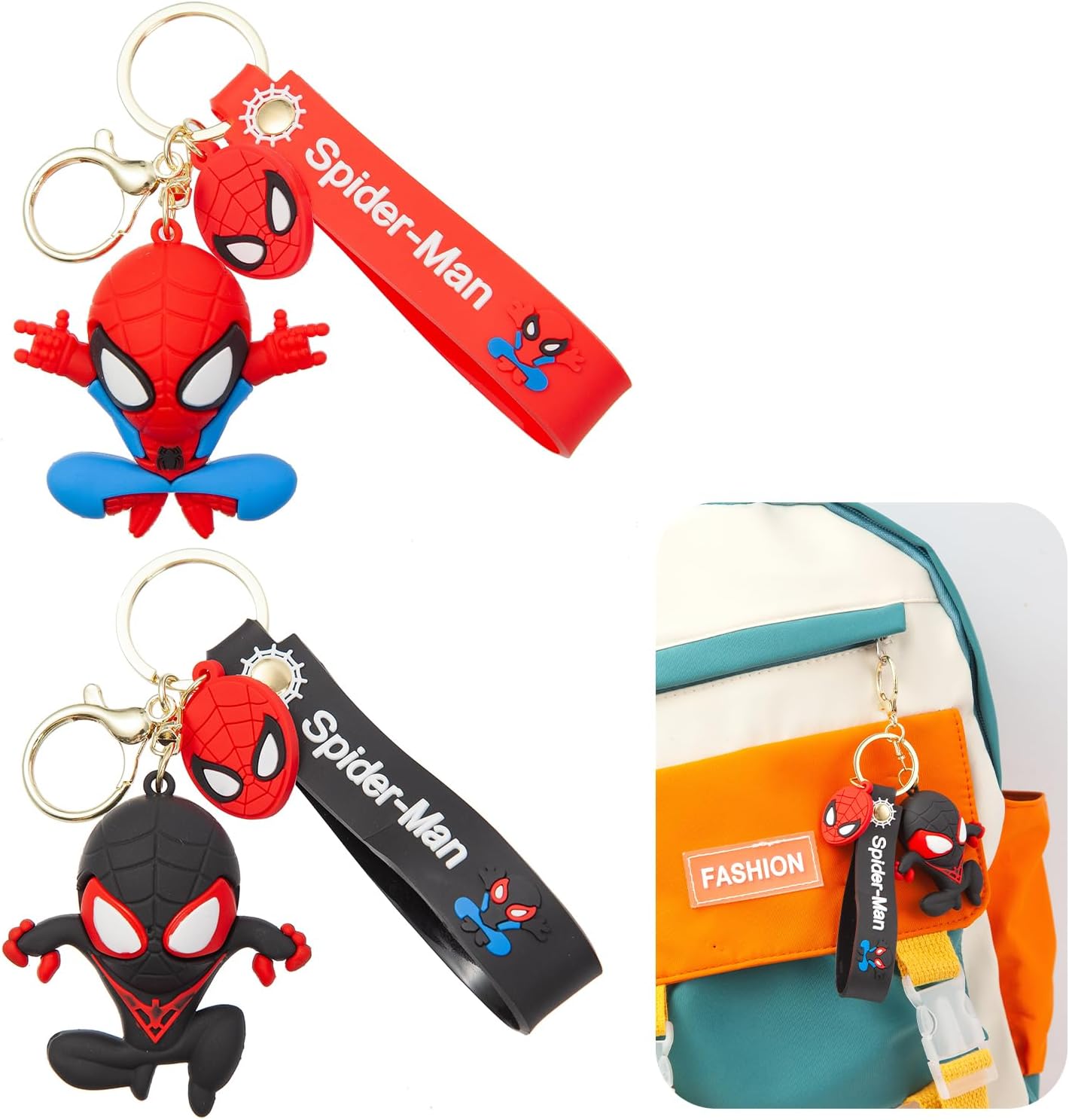 Cartoon Keychain, Cute Keychain Keyring Key Accessories for Kid Boy Girl Party Favors Gift