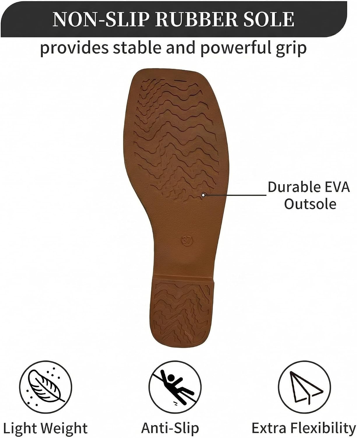Women’s Flat Sandals, Comfortable Open Toe Slip On Summer Sandals for Beach Vacation Walking