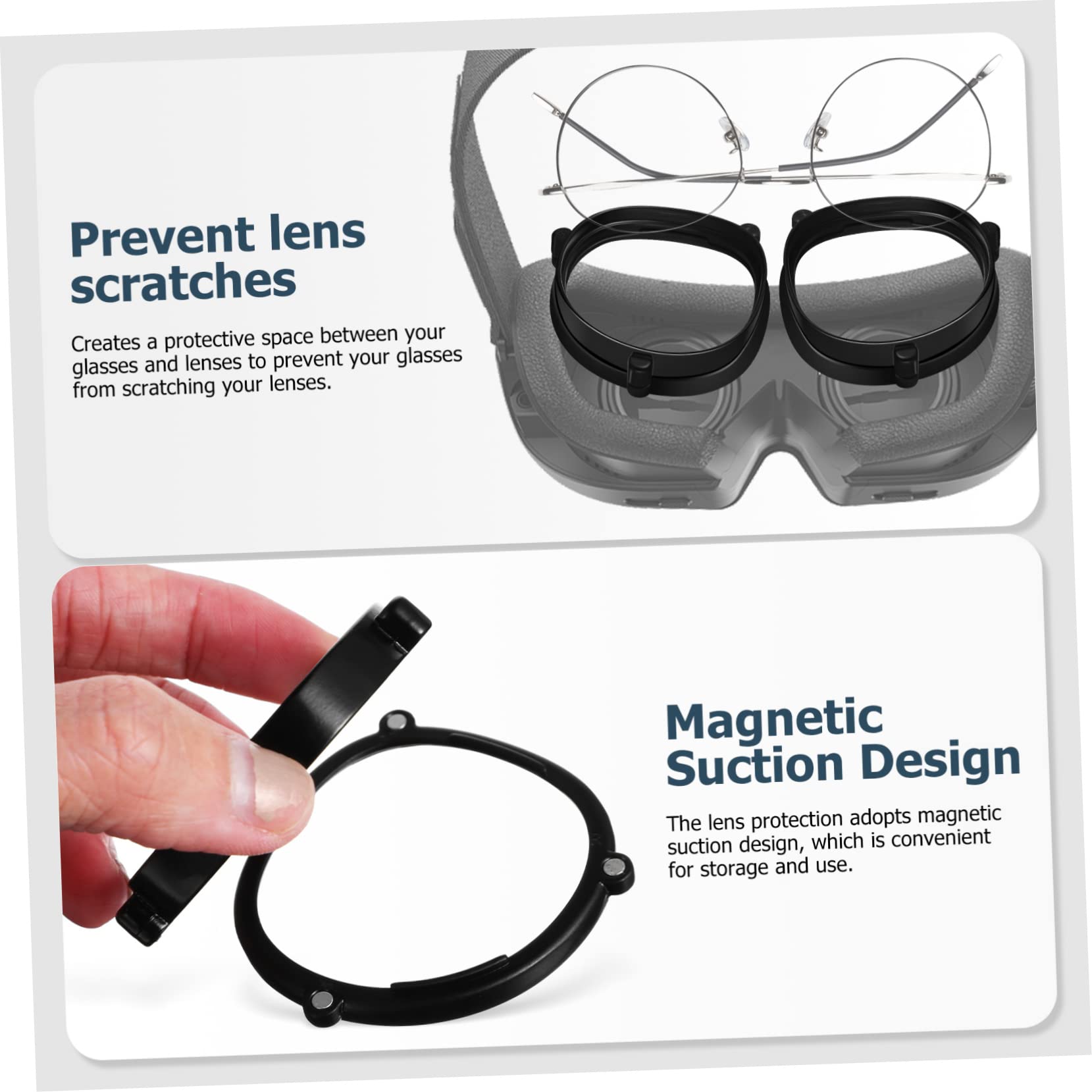 Artibetter Vr Linsen Schutz Zubehör Magnetischer Brillenrahmen Mit Ersatzmaske Kompatibel Mit Schützt Ihre Vr-linsen Vor Kratzern Und Beschädigungen