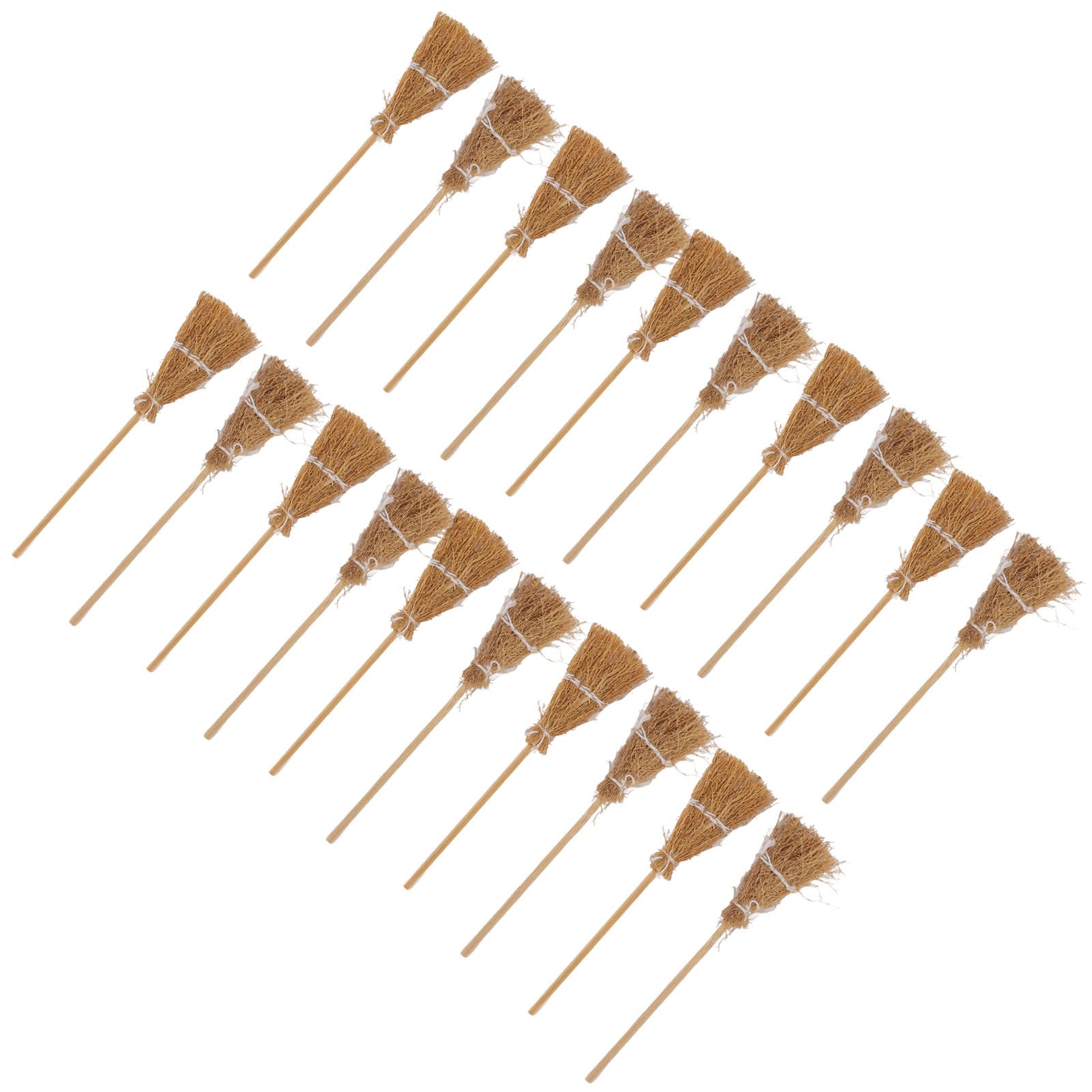 Mini Witches Broomsticks, 20 Unscented Witches Broomsticks for Halloween Party