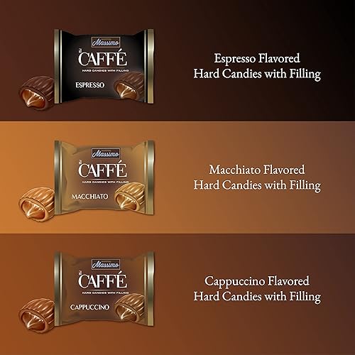 Miniatura 9 de Maestro Massimo IL Caffè Best Coffee Candy Surtido envuelto individualmente con relleno - Macchiato, espresso, capuchino, 2.2 libras (paquete de 1)