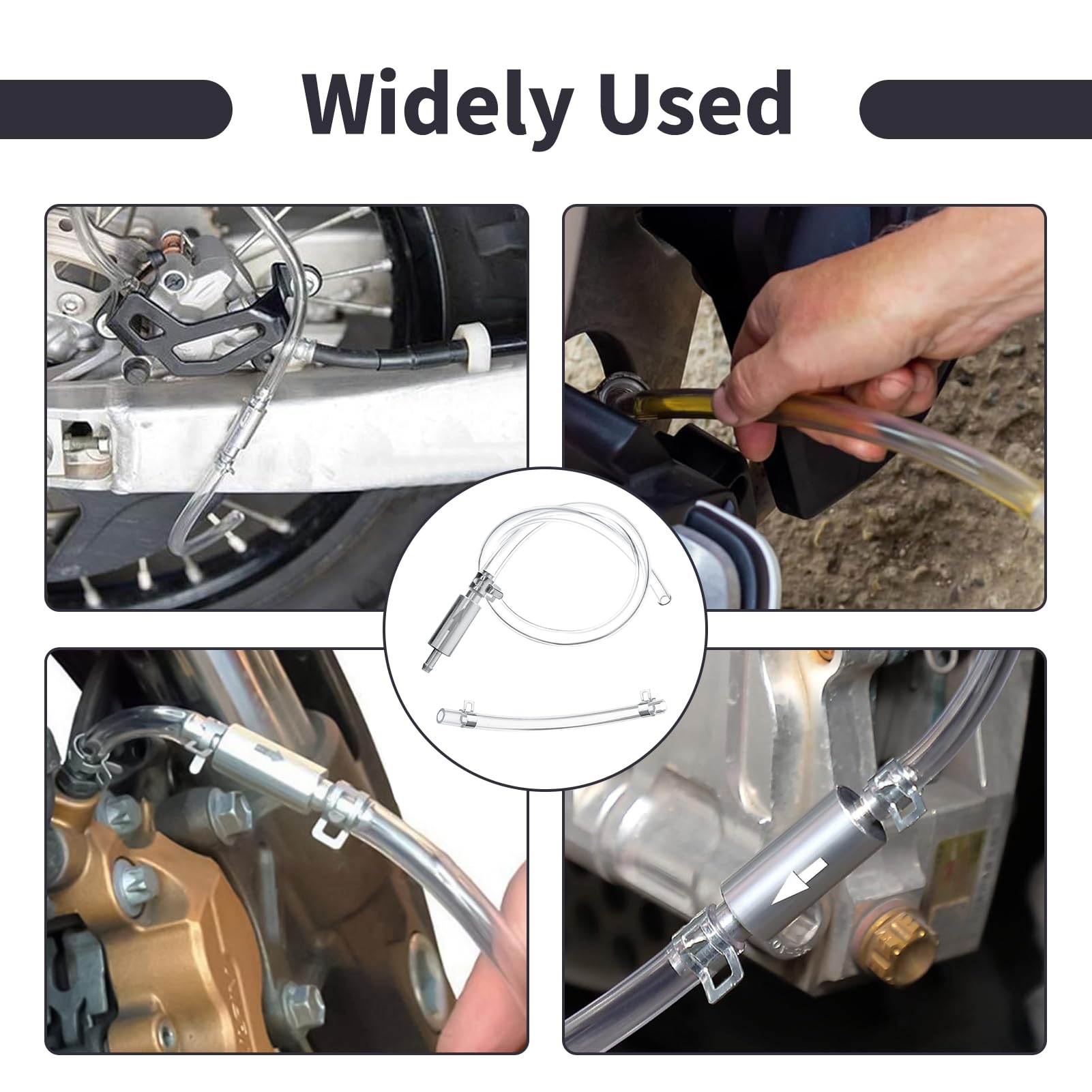 Spurgo Freno Idraulico Moto Universale, Kit per Spurgo Freni Olio con valvola, Tubo Trasparente PVC, Manutenzione Frena Sicura Rapida, Adatto a Veicoli con Freni Idraulici, Facile da Usare e Versatile