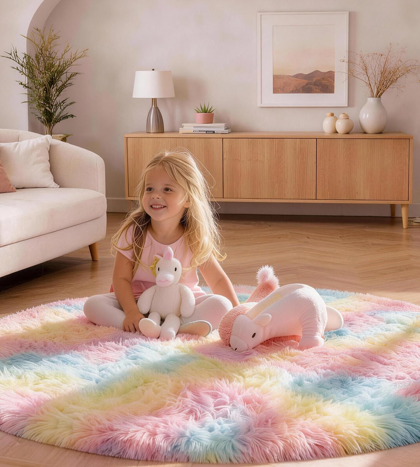 MARATIP Teppich Wohnzimmer Hochflor Schlafzimmer Wohnzimmerteppich