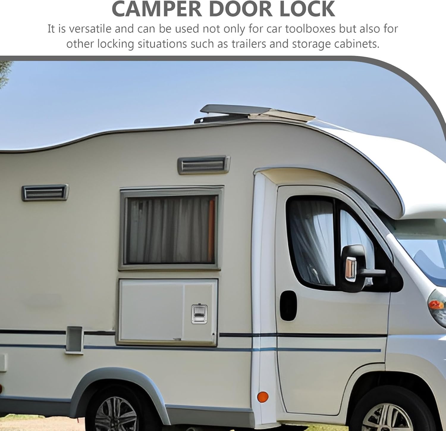 Stainless Steel Trailer Panel Lock Ms858b Heavy-Duty Rv Toolbox Latch Replacement for Truck, Utv, and Camper Toolboxes