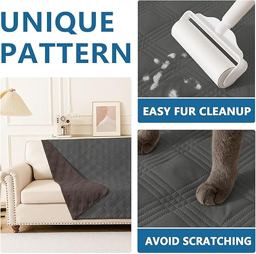 Miniatura 114 de hyha - Manta impermeable para cama de perro, mantas suaves para mascotas, funda impermeable para sofá para perros, fundas reversibles lavables para