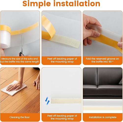 Miniatura 3 de Bloqueador de juguetes, PVC debajo del sofá, bloqueador de juguetes cortable debajo del sofá, bloqueador de juguetes autoadhesivo para evitar que