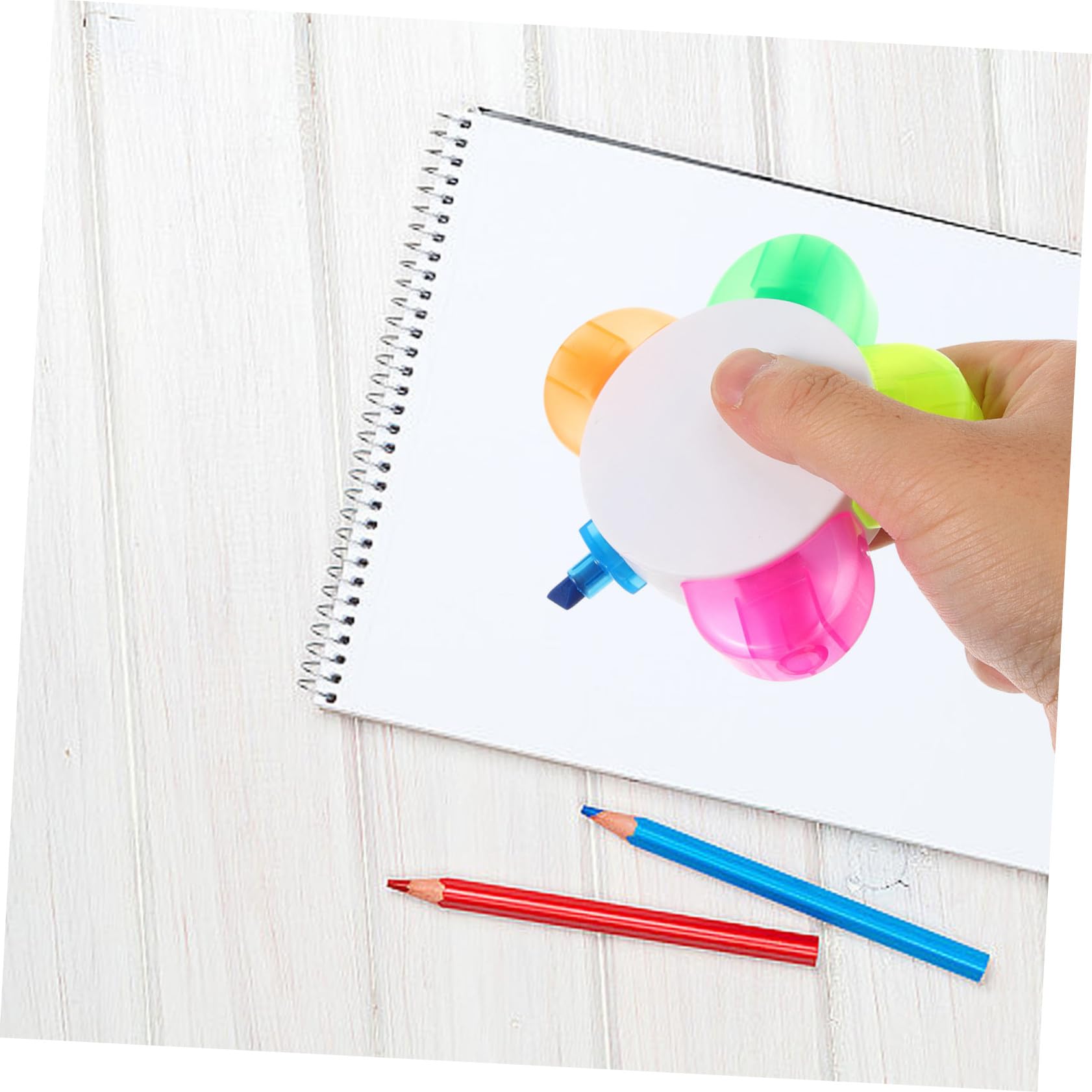 Artibetter Lot de 10 Marqueurs Fluorescents Forme Pétale Fleur en Pp, Design Esthétique et Léger, pour Annotation et Scrapbooking Scolaire ou Bureau