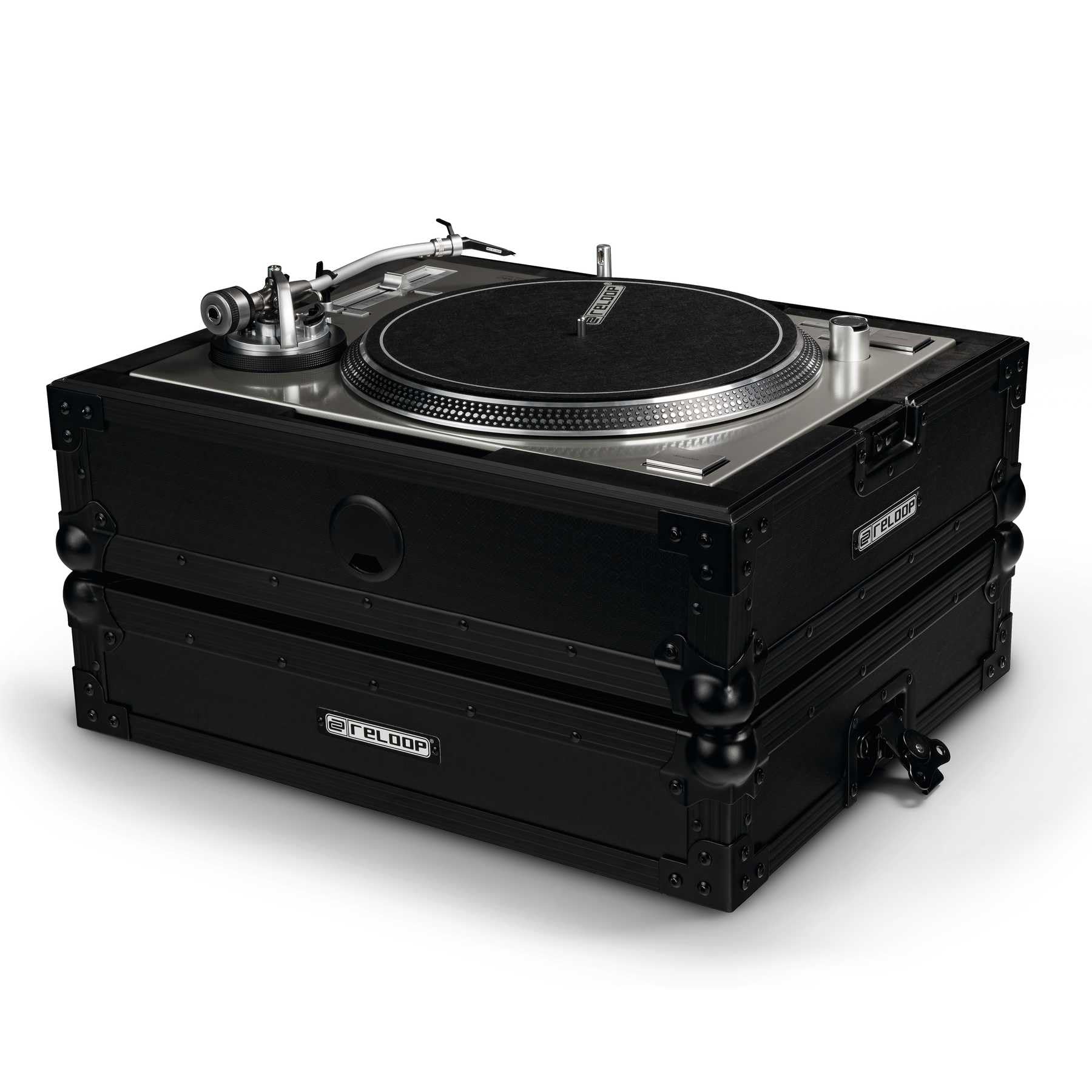 Reloop Premium Turntable Case - angoli di protezione rotondeggianti, costruzione particolarmente robusta, comoda maniglia per il trasporto, nero