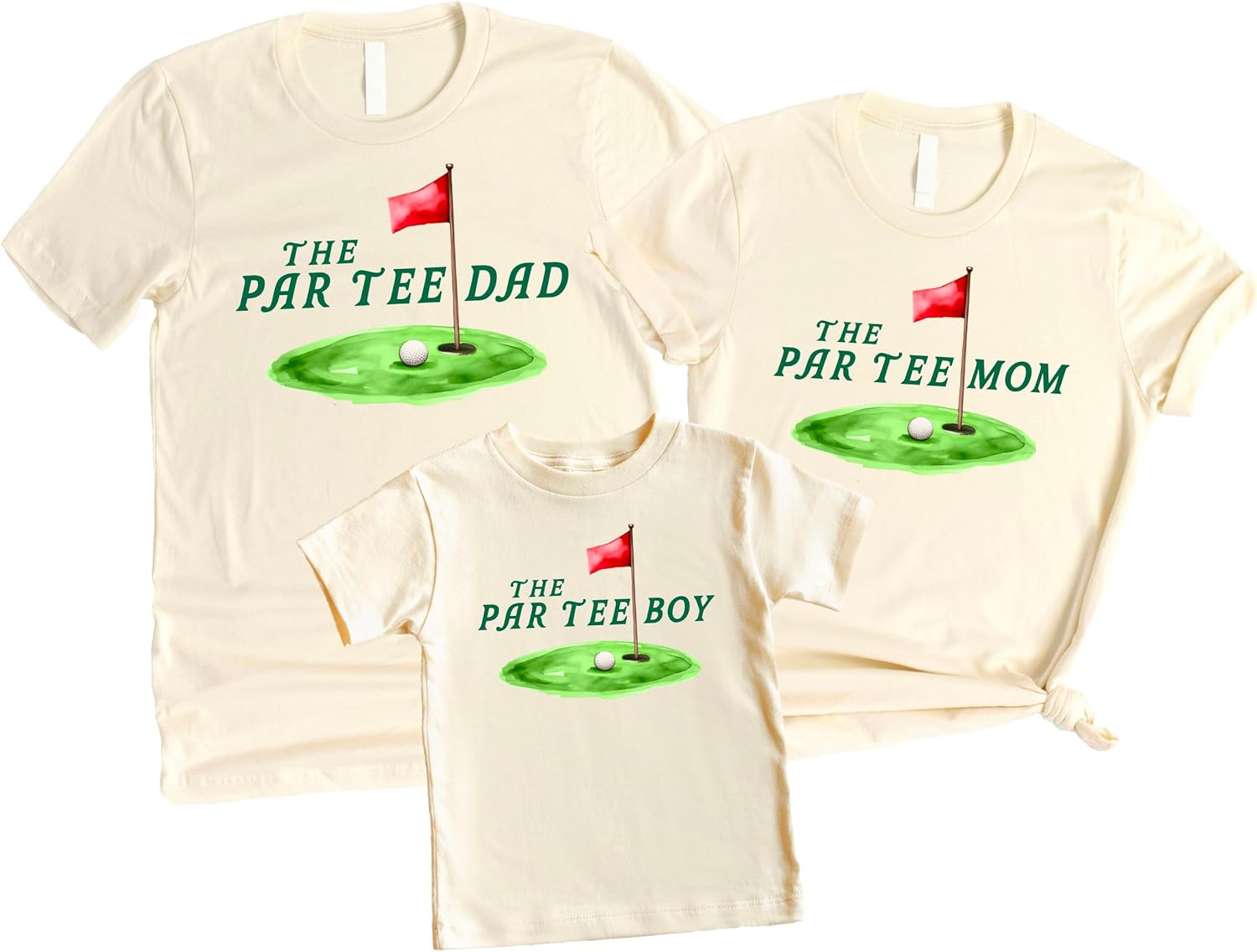 The Par Tee Boy or Girl Matching Family Birthday Shirts Golf Themed Kids Birthday Party Tee - Sold Individually