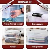 Iris Ohyama, Boite Rangement Plastique avec Couvercle, 30L, NTB-30 - 6