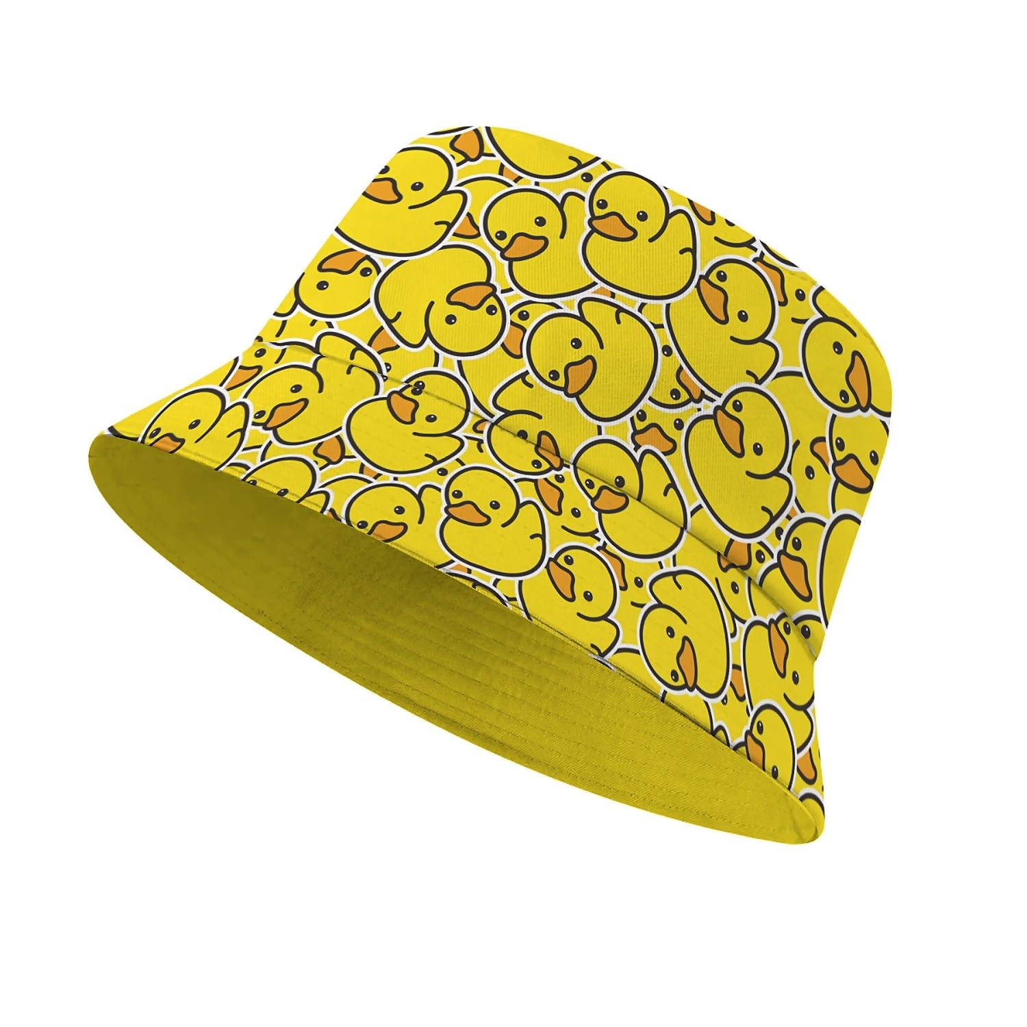 Rubber Ducky Bucket Hat Beach Sun Hat Beach Fishing Hat for Men Women Teens, Reversible Double-Side-Wear