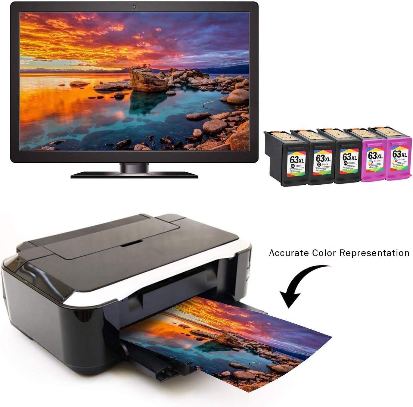 🛒 Crazy Deals Limeink 5 Remanufactured Ink Cartridge 63XL 63 XL High Yield for HP Envy 4512 4520 Deskjet 3632 2130 2132 1110 3636 3637 1112 3630 3634 OfficeJet 3830 3833 4650 4652 4655 5255 5258 Printer Black Color New Product Limeink 5 Remanufactured Ink Cartridge 63XL 63 XL High Yield for HP Envy 4512 4520 Deskjet 3632 2130 2132 1110 3636 3637 1112 3630 3634 OfficeJet 3830 3833 4650 4652 4655 5255 5258 Printer Black Color