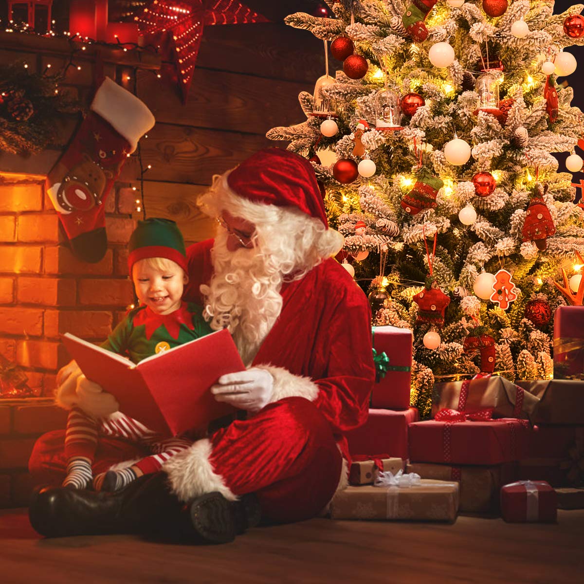 COSTWAY 210cm Künstlicher Bleistift Weihnachtsbaum mit Kiefernzapfen, schneebedeckter Tannenbaum mit Metallständer, Christbaum 1108 Spitzen PVC Nadeln, Kunstbaum Weihnachten Klappsystem