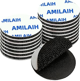 16 Sets Heavy Duty Hook and Loop Tape Dots with Super Adhesive | Heat Resistant & Waterproof Adhesive Hooks for Picture Hanging, Indoor & Outdoor Use 2"x 2"