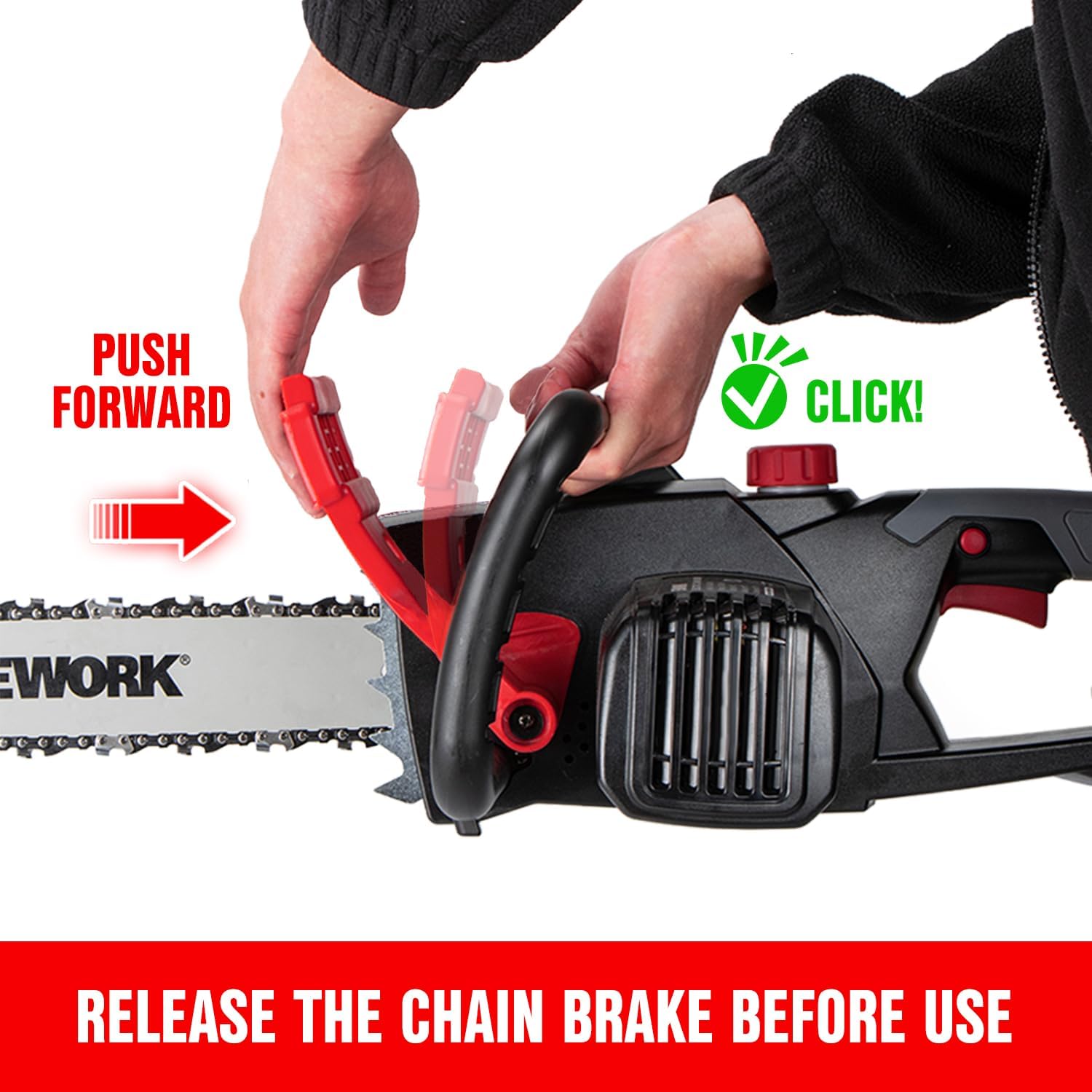 EWORK 15 Amp 16" Electric Chainsaw with Tool-Less Chain Tensioner photo 2