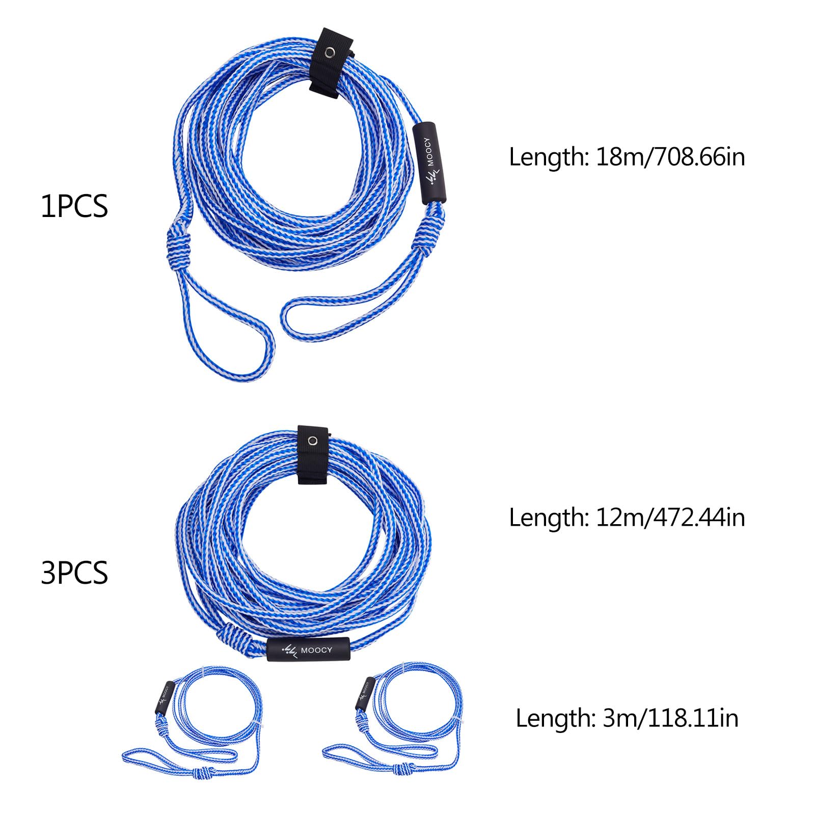 Corda di traino per sport acquatici Heavy Duty Cablaggio di traino Corda da sci d'acqua Corda per tubi trainabili Sci nautico Barche Durevole Corda di traino