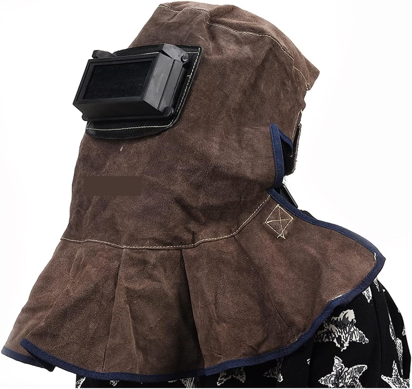 welding cap, Leather Welding Work Leather Welding Helmet Mask Solar Flip Cover Lens Breathable Leather Welding Face Mask Hood Welder Security Protection Helmet Leather Welding Accessories(Ckb 3001)