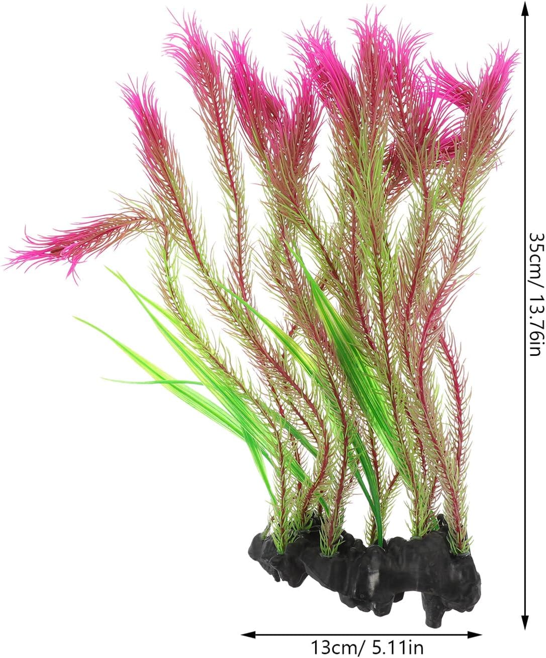 IMIKEYA Aquarium Decorations Fake Plant Burgundy Plastic Large Fish Tank Aquarium Aquatic Plants Realistic Landscape Ornament for Home and Office