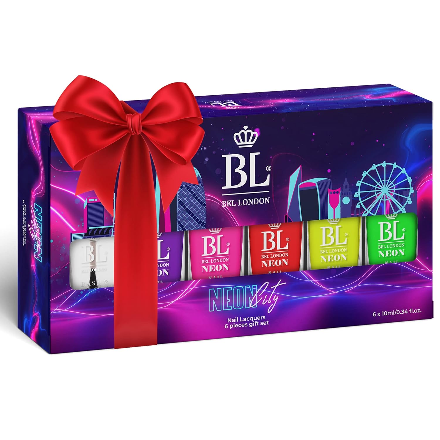 BL Neon Nail Varnish Set 6 Pack Nail Polish with Trendy