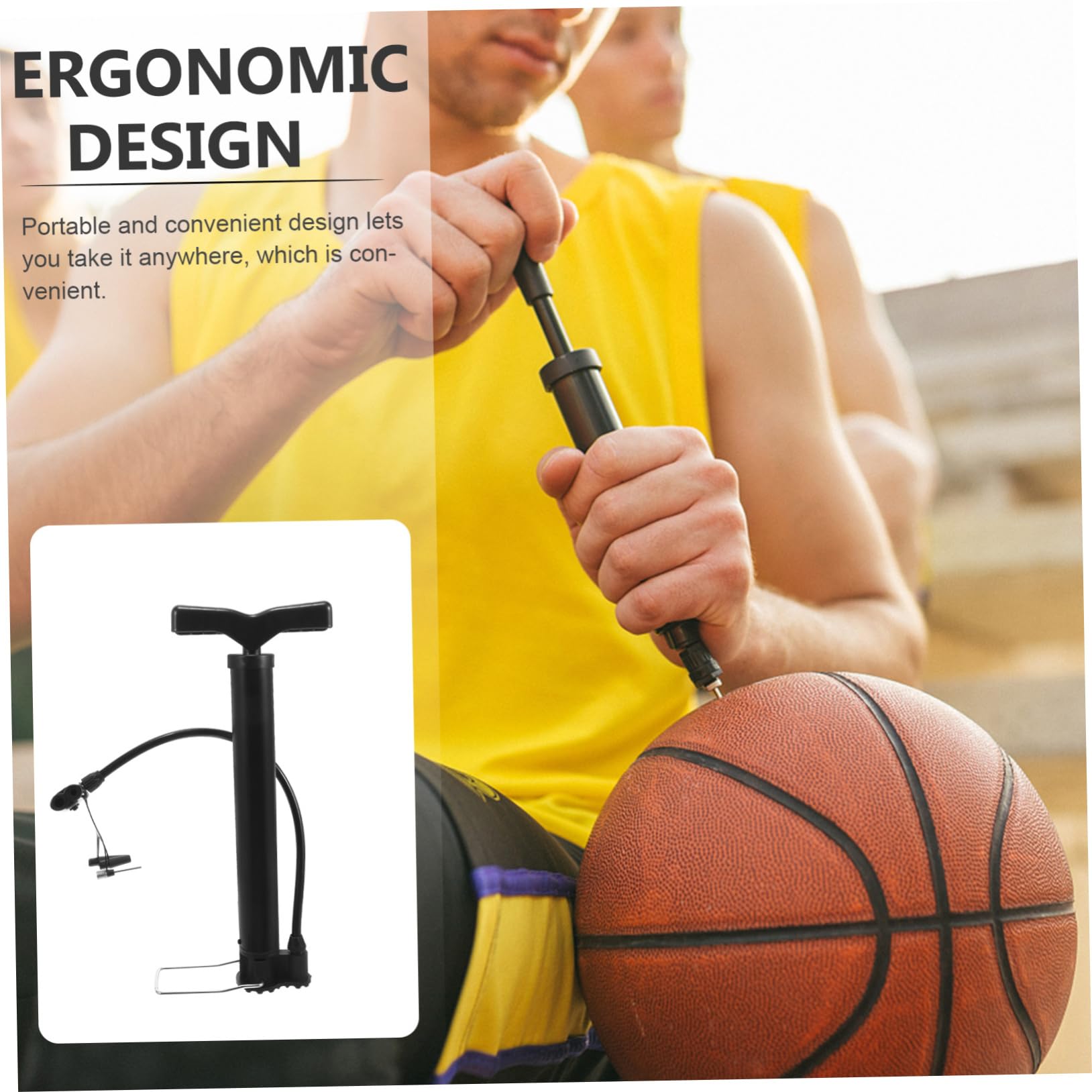 INOOMP De Bola De Globo De Aire De Fútbol Accesorios De Baloncesto De Bicicletas Portátil De Mano para Globo De Mano para Globos De