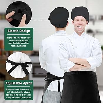 Tablier Cuisine Enfant Personnalisé Tablier De Chef Pour Enfants - Entièrement Réglable - Impression Et Toque