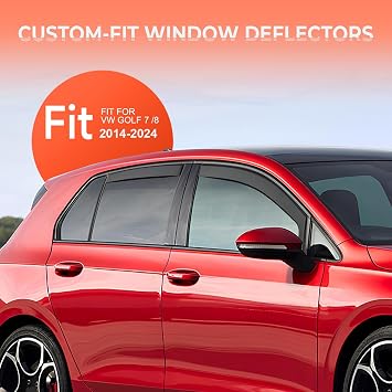 Wind Deflectors Rain Guards Fit for VW Golf MK7 MK8 2014-2024
