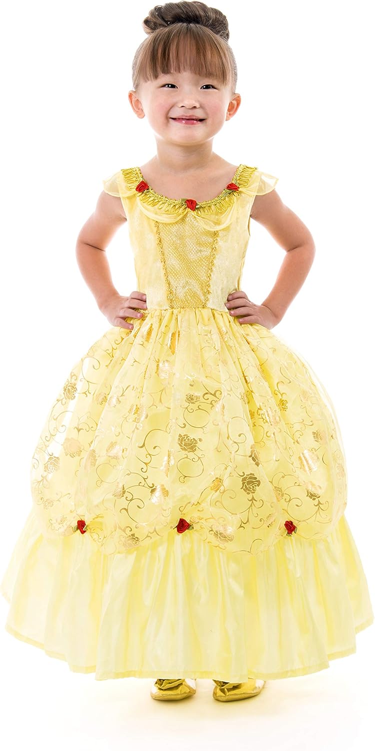 Little Adventures Yellow Beauty Princess Dress Up Costume (Medium Age 3-5) - Machine Washable Child Pretend Play and Party Dress with No Glitter - Image 2