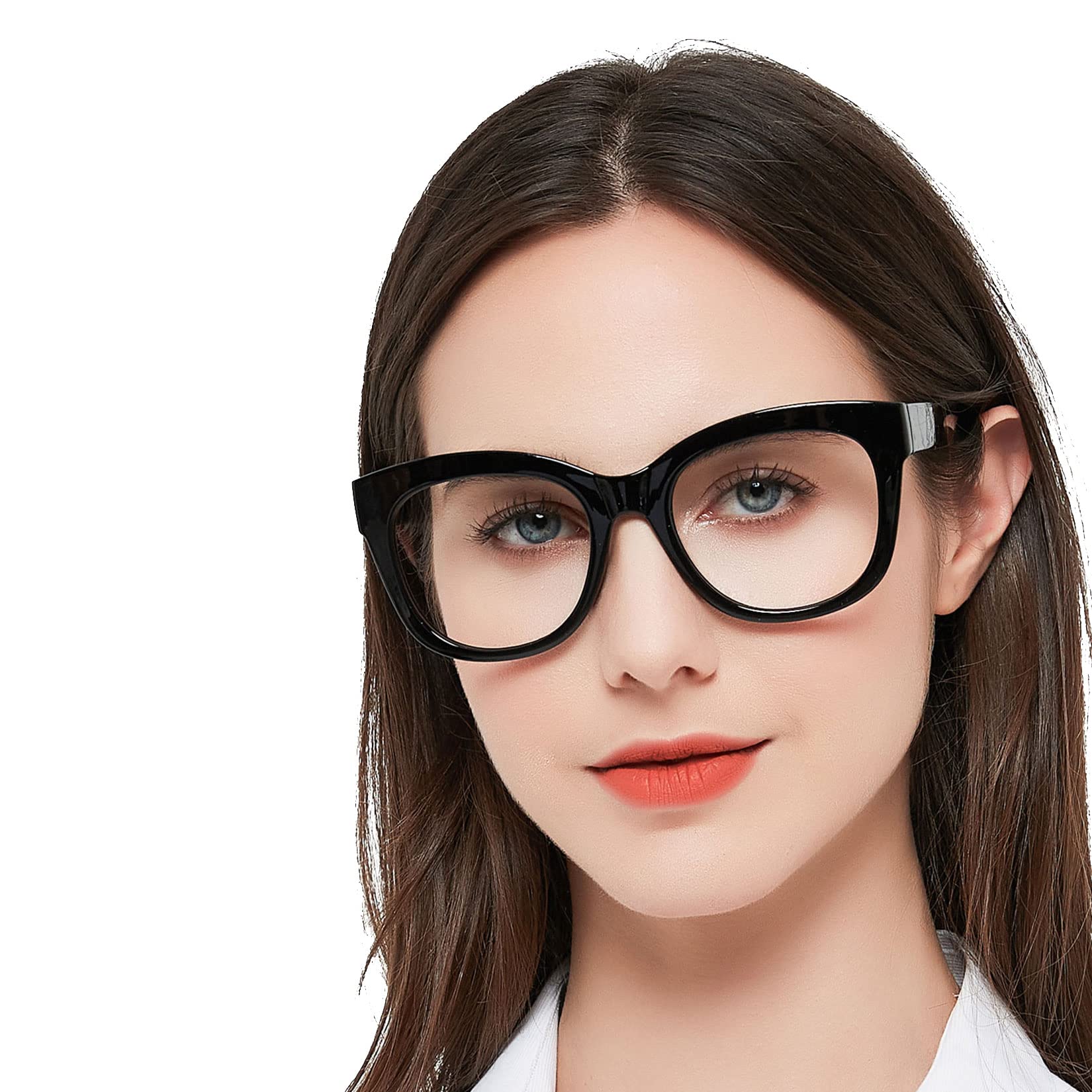 Mare Azzuro Women's Black Big Oversized Reading Glasses 2.75 Trendy Large Square Readers(, 275)