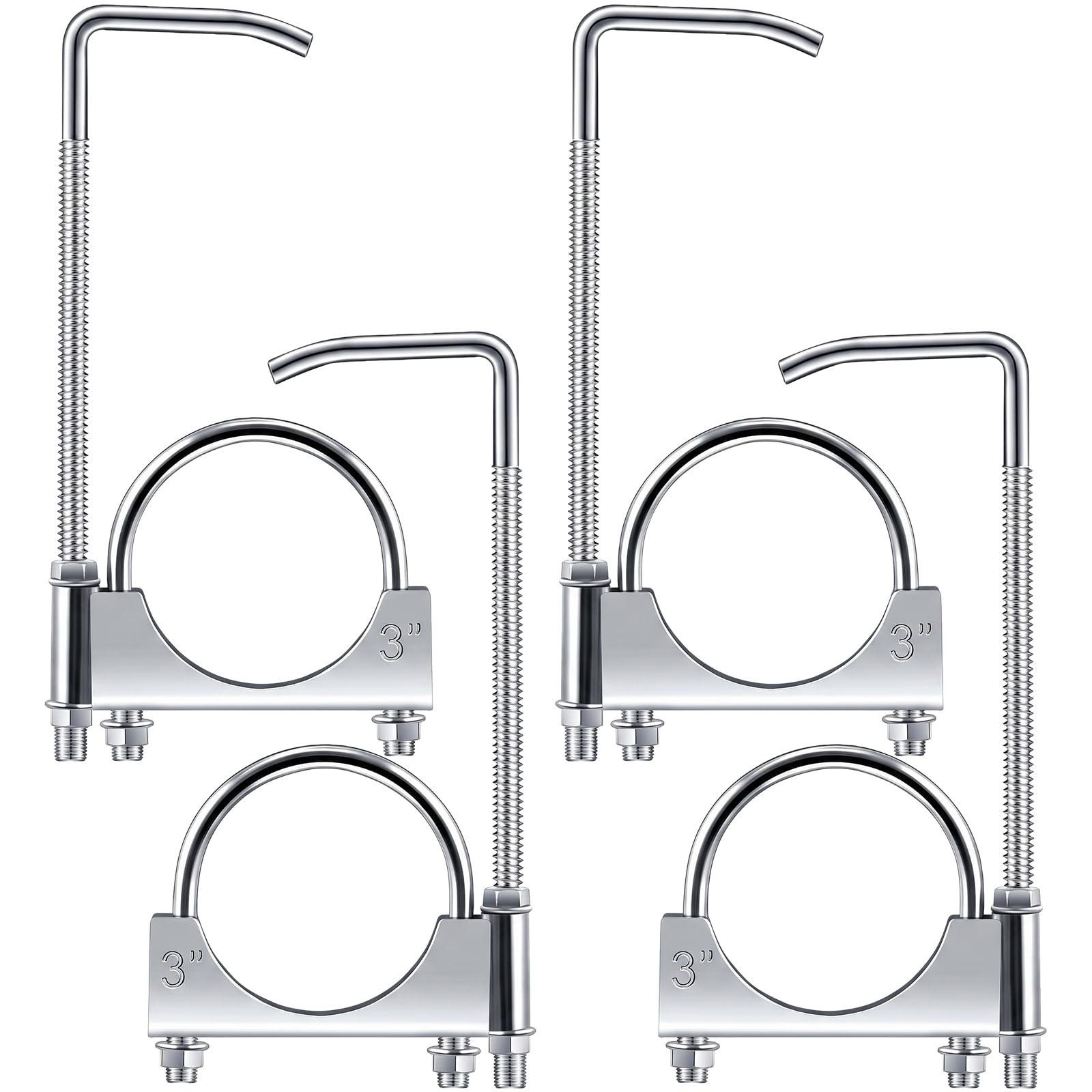 1 Pcs 3 Inch Universal Exhaust Clamp with Hanger