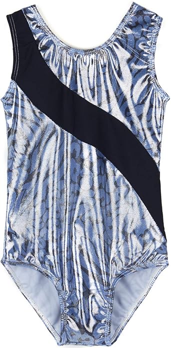 Mecceos Girls Bathing Suits Kids One Piece Swimwear Sleeveless Bodysuit Leotard Outfit6-12Years