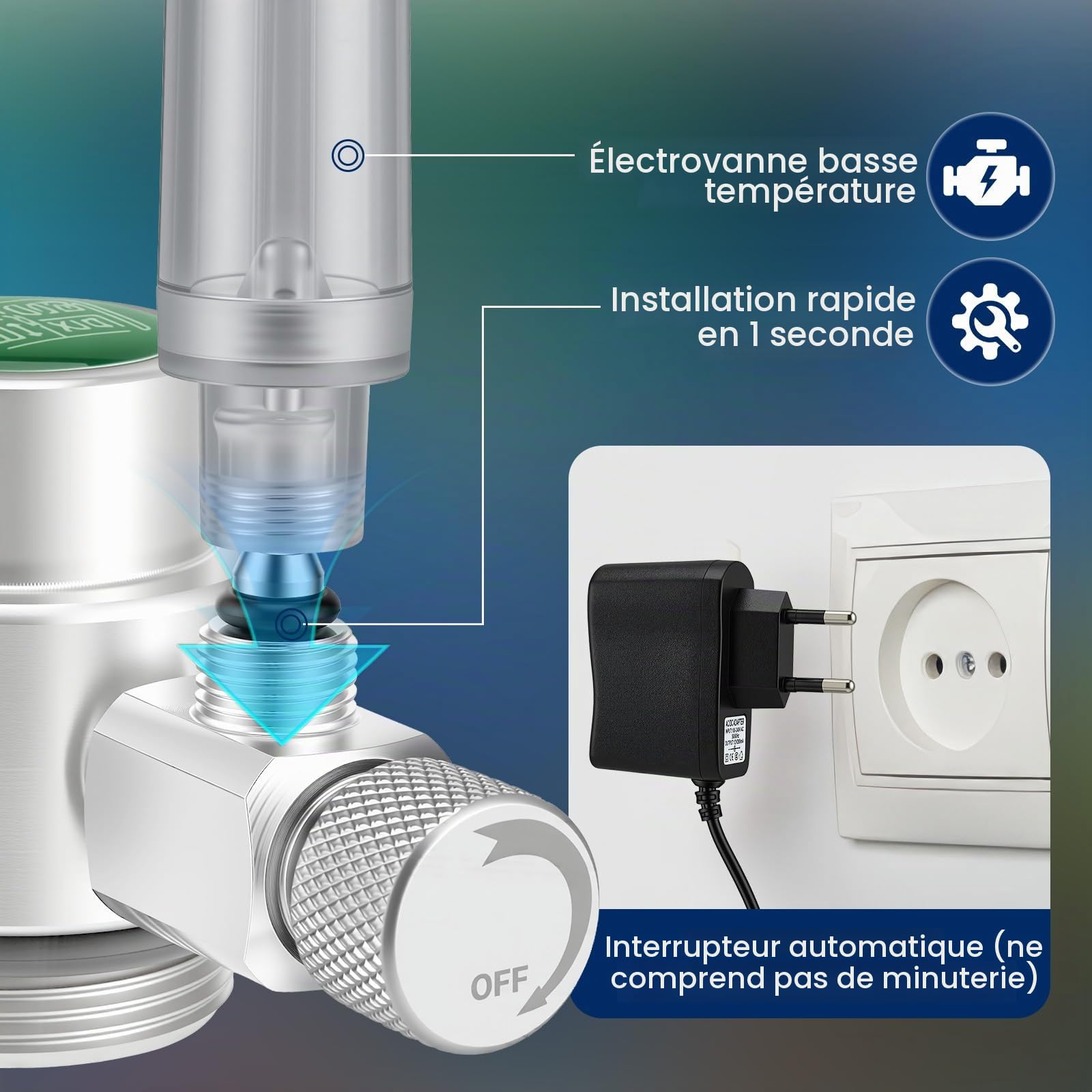 Système de CO2 pour aquarium - Kit complet de réacteur de dioxyde de carbone avec électrovanne - Diffuseur - Compteur de bulles visuel - Système de CO2 - Pour aquarium, plantes