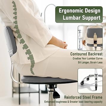 Bundle-Rolling Stool Chair with Wheels
