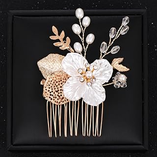 Feito à Mão Noiva Flor Cabelo Cabelo Do Casamento De Cabelo De Casamento Pérola Pequeno Cabelo Cabelo Pentes De Ouro Penteias Jóias Tiara Mulheres Combs Para Cabelo Party Hair Accessories