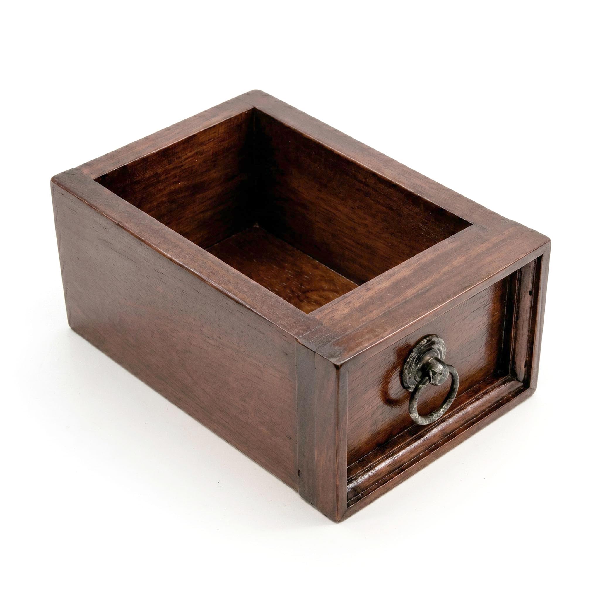 Spetebo Tavolino in mogano con cassetto 67 x 25 cm – marrone – tavolo per telefono vintage in legno