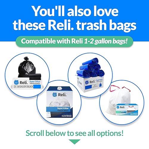 Miniatura 6 de Reli. Cubo de basura pequeño con tapa, 1.3 galones (5 litros), acero inoxidable (blanco), cubo de basura pequeño para baño, cubo de basura con pedal