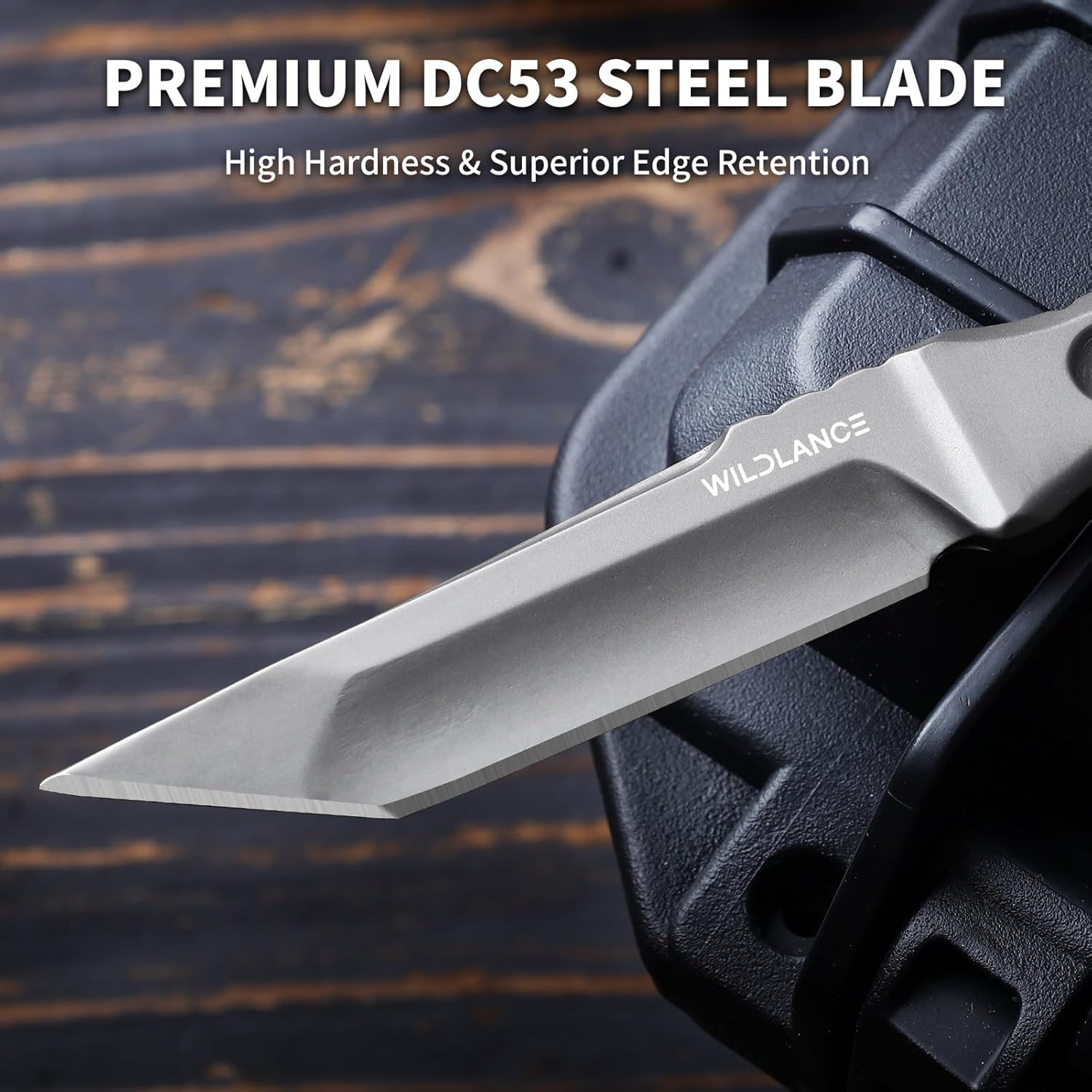 EDC Fixed Blade Knife with Sheath, Camping Knife Fixed Blade 2.83" Outdoor Survival Blade Full Tang Hunting Knives for Men Women BS-02