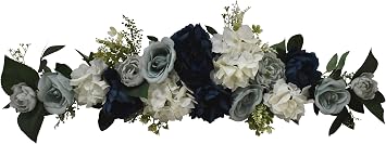 v-max 32 Peony Rose Hydrangea Swag - Blue