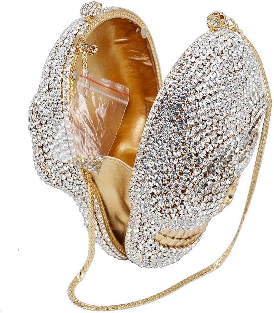 DJBM Halloween 3D Skull Clutch Purse Evening Bag Rhinestone Bag Crystal Metal Clutch for Women Evening Cocktail Party
