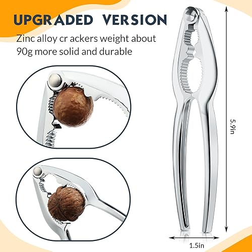 Miniatura 3 de Zhehao Paquete de 60 galletas de nueces, galletas y herramientas de cangrejo a granel, herramienta de abridor de galletas de pata de cangrejo de