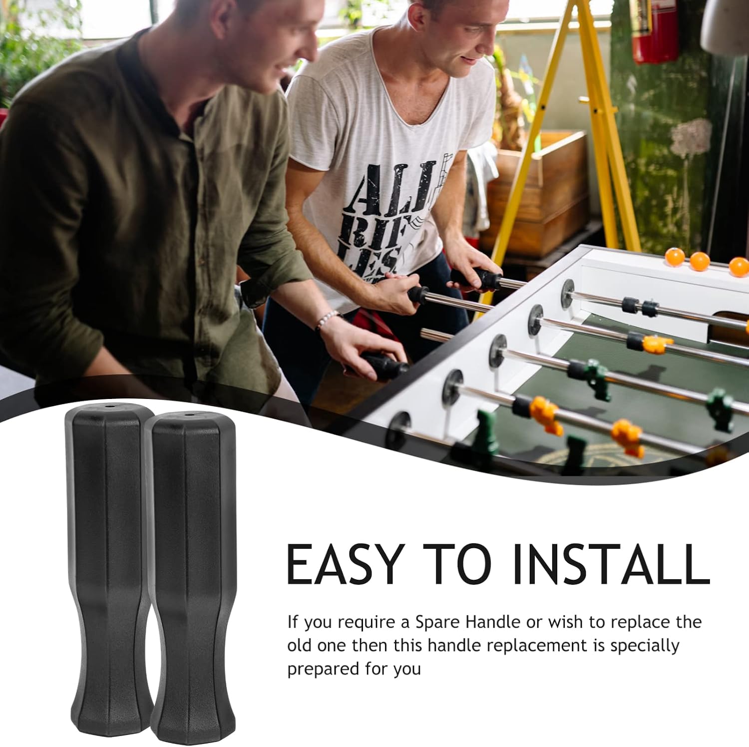 10pcs Replaceable Foosball Handles for Football Game Professional Table Soccer Handles Ergonomic Grip