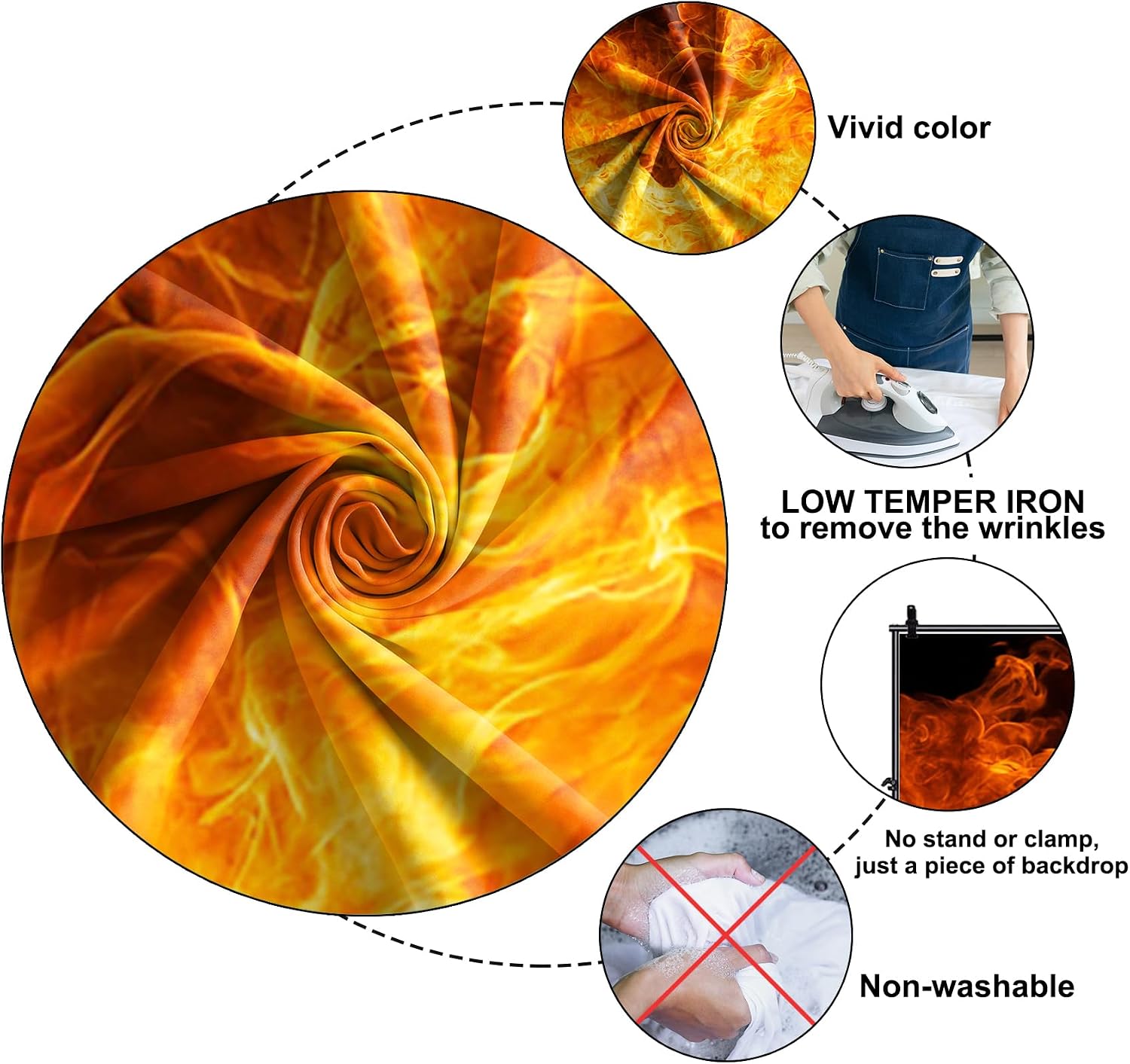 Flame Backdrop 5x4ft Fire Backdrops for Photography Fireman Background image 5