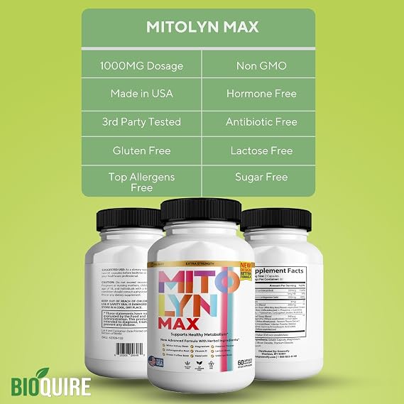 Mitolyn Max Burner Powerful Formula, Anabolic Recovery and Energy Support, 60 Capsules (Pack of 2)