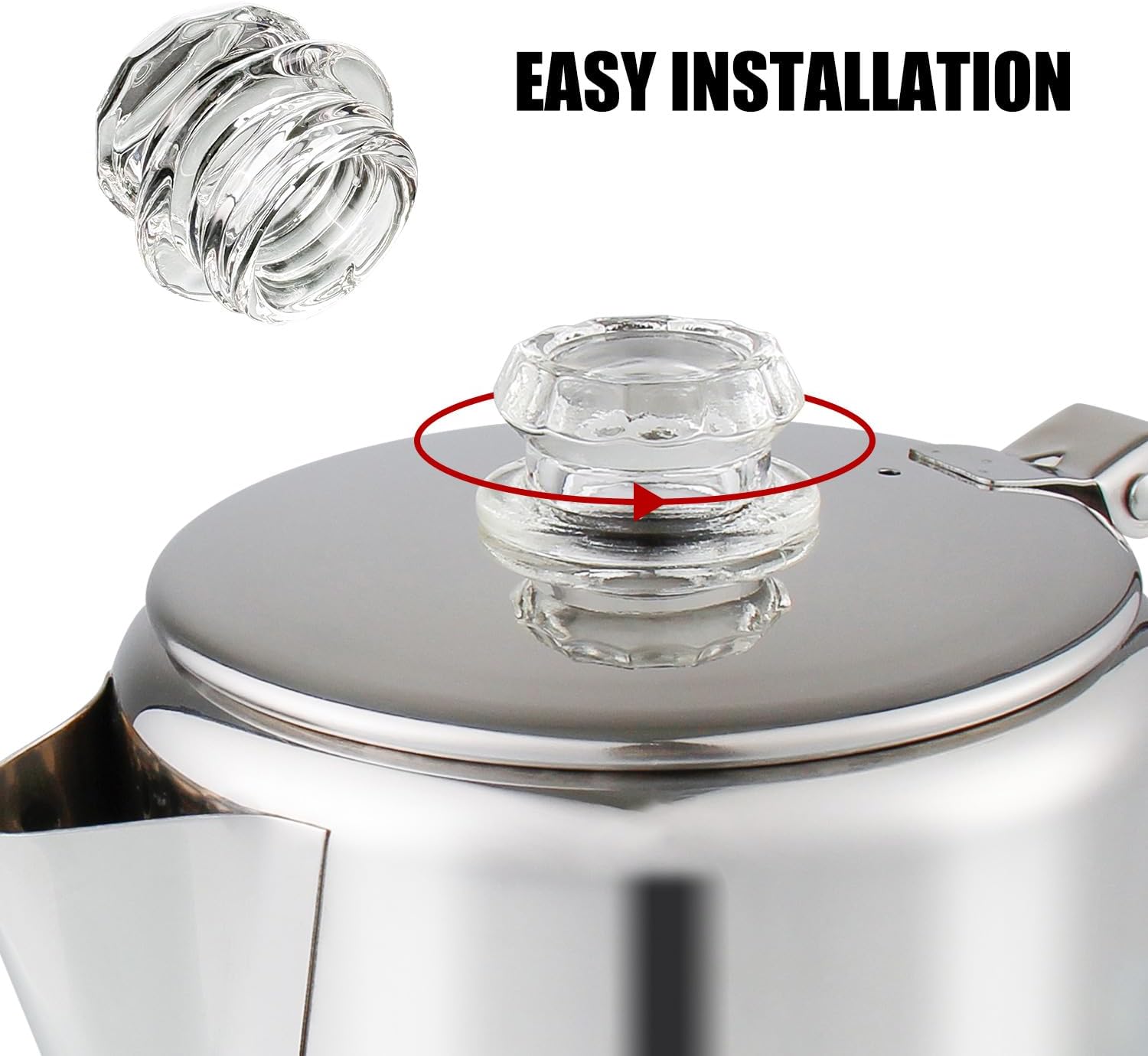 APOXCON Glass Knob Replacement Heat Resistant & Broken Resistant Adaptable for Most Camping or Electric Coffee Percolators