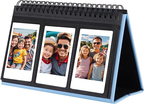 Miniatura 11 de Mini álbum de fotos para cámara Fujifilm Instax Mini, álbum de fotos de 96 bolsillos para Polaroid, álbum de pantalla de escritorio de cuero