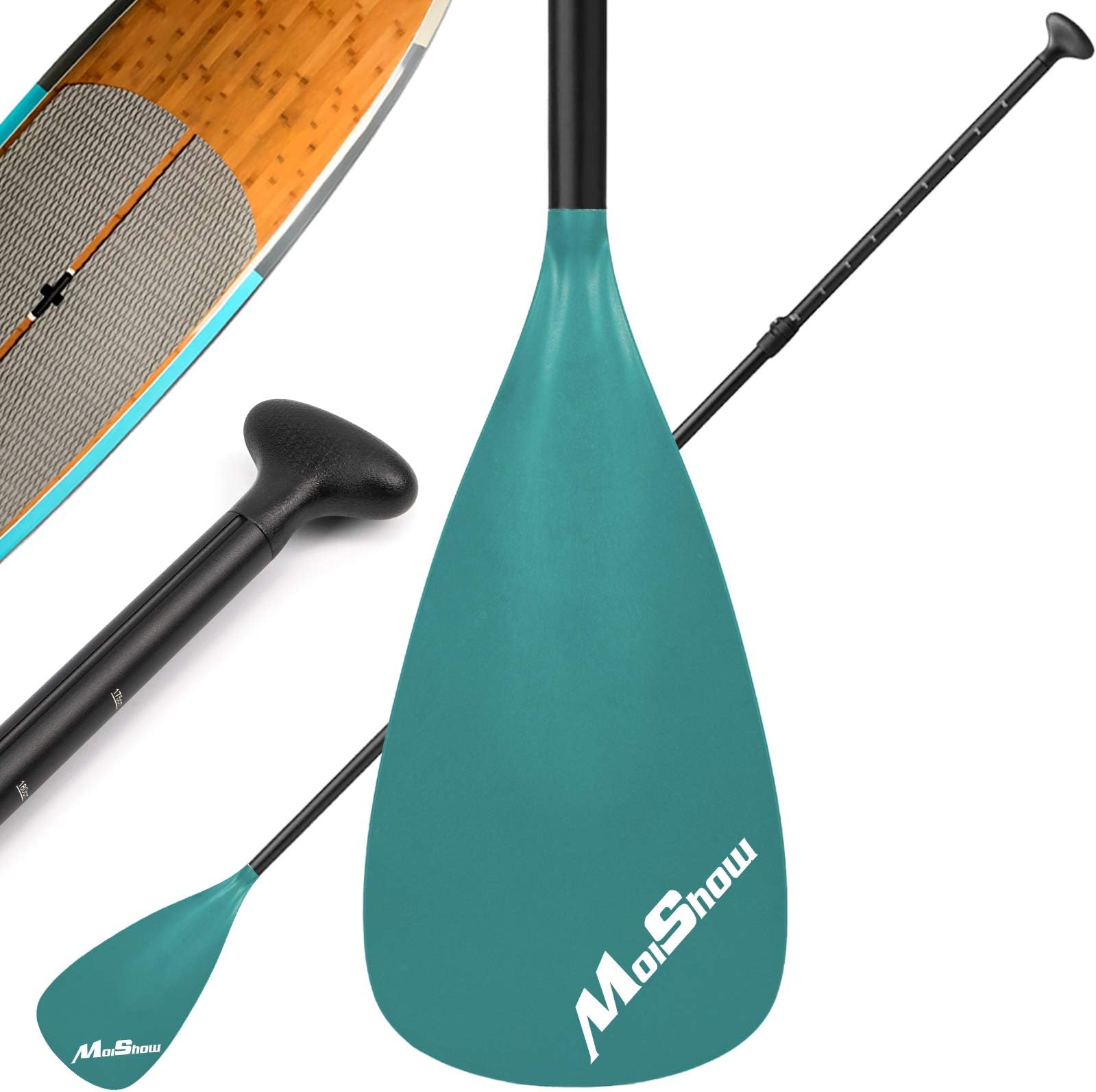 Sup Paddle - Adjustable 3 Pieces Stand Up Paddle Board Paddle with Unique Lock Design Floating Alloy Shaft Paddleboard Paddle