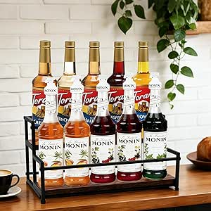 Amazon.com: HRUSGO Coffee Syrup Rack Organizer - Metal Bottle Holder ...