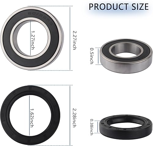 Miniatura 2 de Kit de sellos de cojinete de rueda trasera izquierda, repuesto OEM # 91055-HN5-681 91320-HM7-702 Conjunto de cubo de rueda compatible con Honda