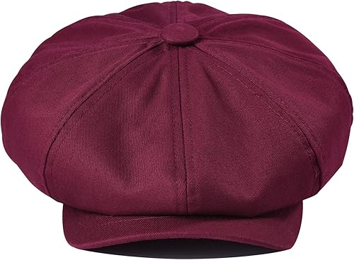 Miniatura 3 de BOTVELA Gorra plana de Newsboy para hombre, 100% algodón, Gatsby Ivy Golf Cabbie Hat