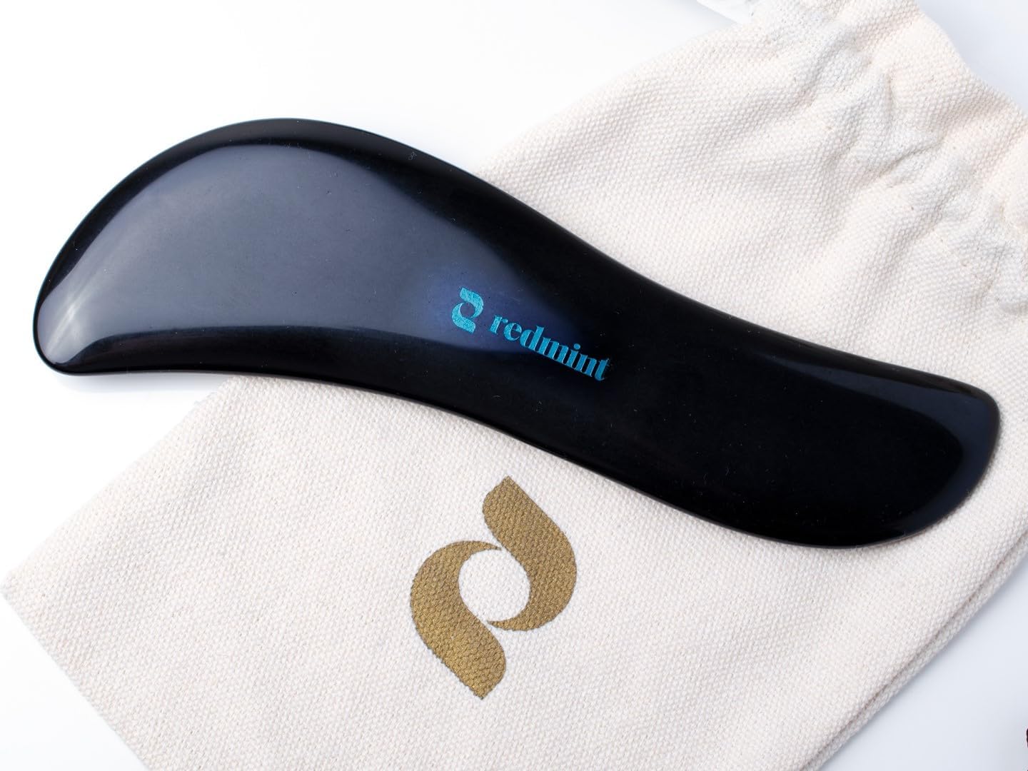 Redmint Black Obsidian Mega Body Gua Sha Massage Tool | Rooted in Ancient TCM Wisdom | Muscle Scraper Tool Muscle Relief Body Manual Massager for Fascia Back Neck Whole Body Massage