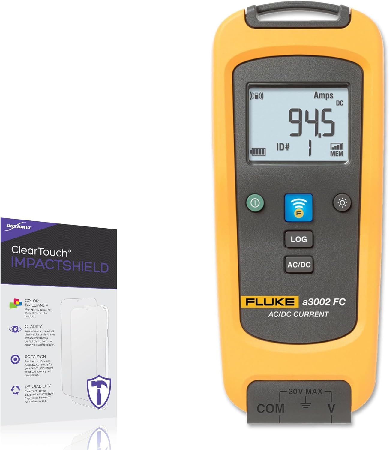 BoxWave Screen Protector Compatible with Fluke a3002 FC - ClearTouch ImpactShield (2-Pack), Impenetrable Screen Protector Flexible Film